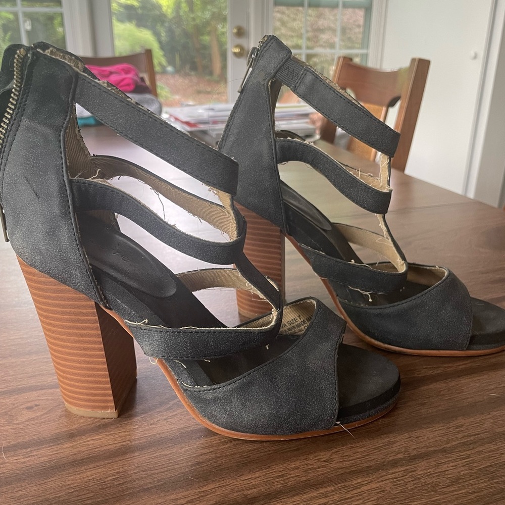 Charcoal cage heels size 7